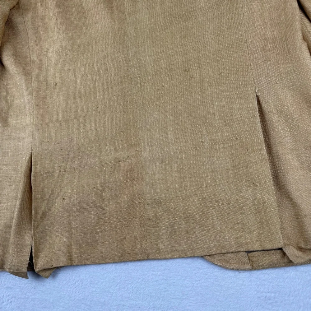 Hudson's Men's Store Silk Blazer Mens 40R Tan Vintage Two Button Sport‎ Coat